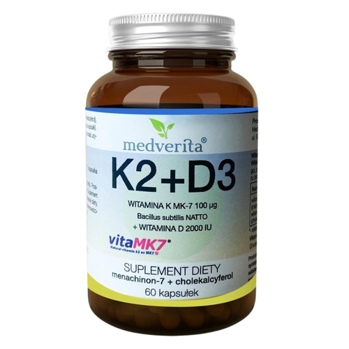 MEDVERITA Vitamin K VitaMK7 100μg + D 2000 IU 60 caps