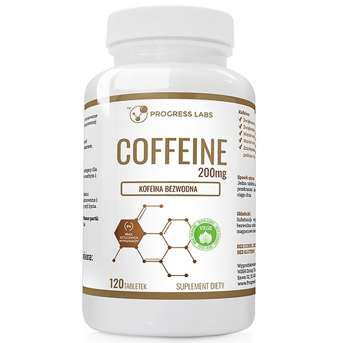  PROGRESS LABS Coffeine - Anhydrous Caffeine 200 mg 120 tabs