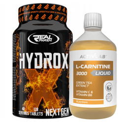 REAL PHARM Hydrox 120 tabs + ACTIVLAB L-Carnitine 3000 liquid 500 ml