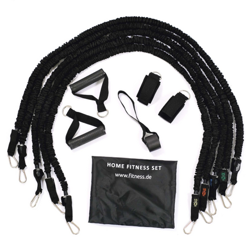 Set of 5 Resistance Bands with Protective Nylon Cover