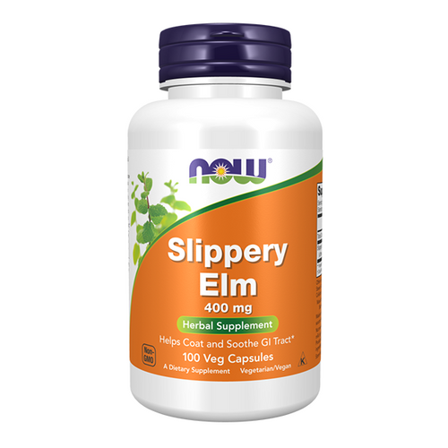 NOW FOODS Slippery Elm - Wiąz Czerwony 400mg 100 caps