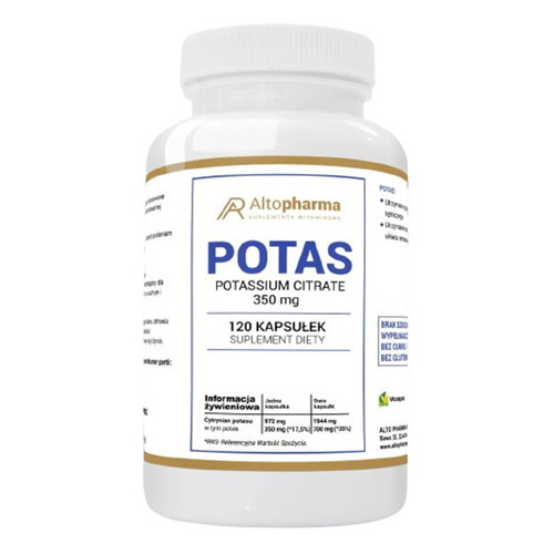 ALTO PHARMA Potas Cytrynian 350mg 120 kaps