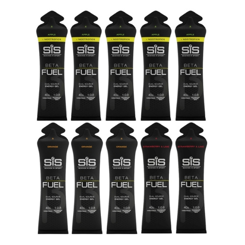 5 x SiS Beta Fuel Energy Gel 60 ml + 5 x SiS Beta Fuel Energy Gel + Nootropics 60 ml
