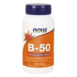 NOW FOODS Vitamin B-50 - Complex Vitamin B 100 tabl