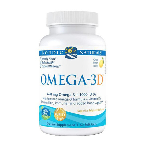 NORDIC NATURALS Omega 3 + Vitamin D3 690mg 60 caps