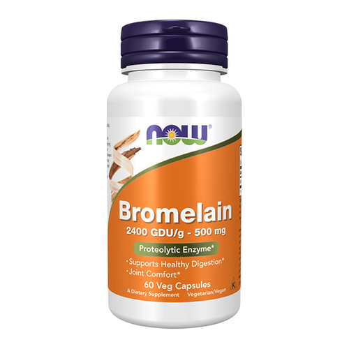 NOW FOODS Bromelain 2400 GDU/g 500mg 60 vcaps