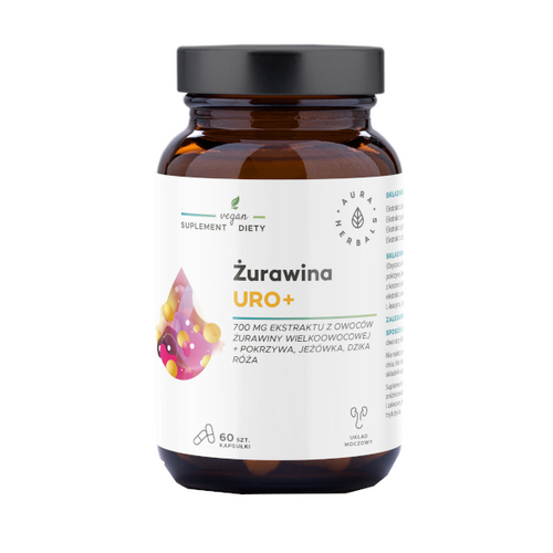 AURA HERBALS Żurawina Uro+ 60 kaps