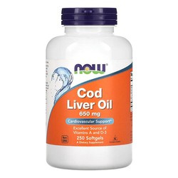 NOW FOODS Cod Liver Oil - Tran 650mg 250 caps