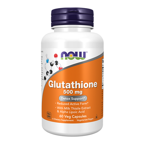 NOW FOODS Glutathione 500mg + Milk Thistle 100mg 60 vcaps