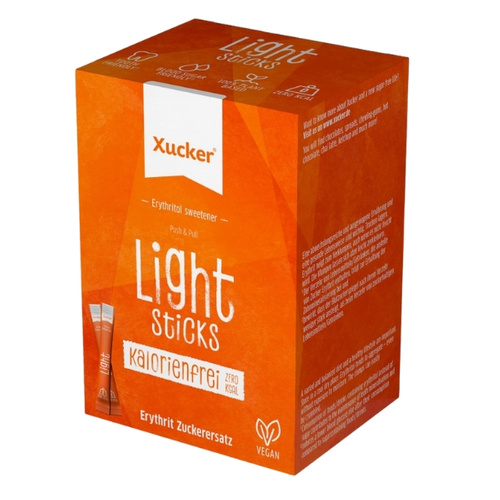 XUCKER Erythritol Sweetener Light Sticks 50 x 5g