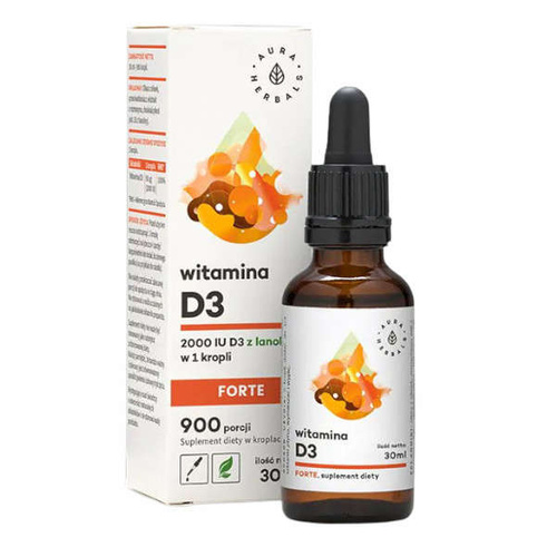 AURA HERBALS Vitamin D3 2000 IU FORTE Drops 30 ml