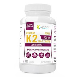 WISH Vitamin K2 MK-7 z Natto 100mcg 120 tab