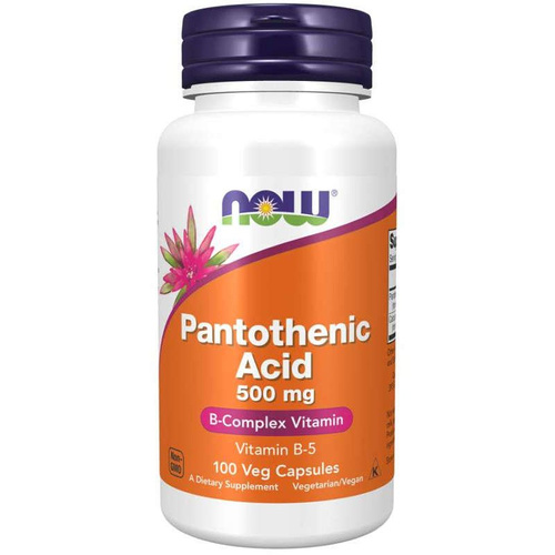 NOW FOODS Pantothenic Acid Kwas Pantotenowy 500mg 100 caps