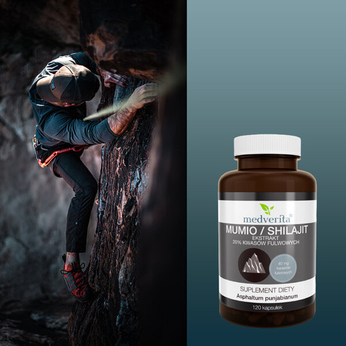 MEDVERITA Mumio / Shilajit Extract of 20% fulvic acids 120 caps