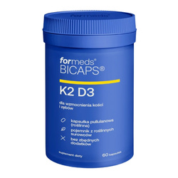 BICAPS Vitamin K2 MK-7 100mcg + D3 50mcg 2000IU 60 caps