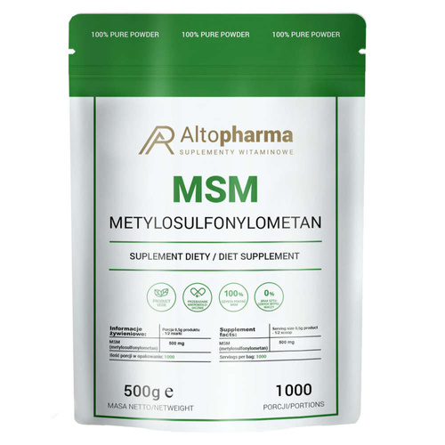 ALTO PHARMA MSM Organic Sulfur Powder 500 g