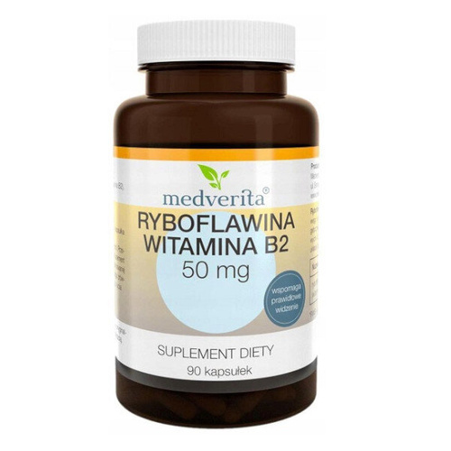 MEDVERITA Ryboflawina Witamina B2 50mg 90 caps