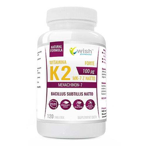 WISH Vitamin K2 MK-7 z Natto 100mcg 120 tab