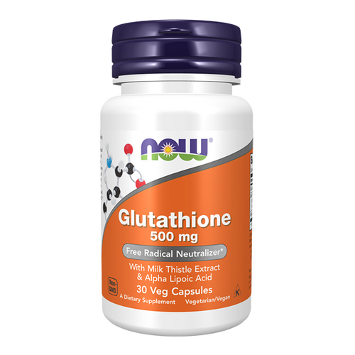 NOW FOODS Glutathione 500mg + Thistle 100mg 30 vkaps